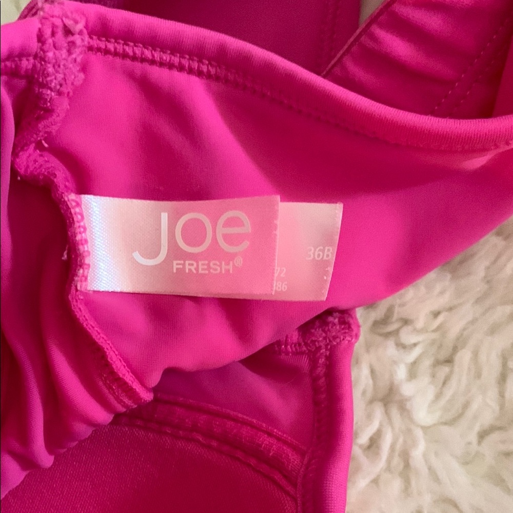 Joe Fresh Bright Pink Sports Bra - Picture 2 of 8